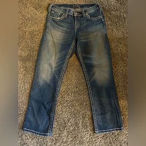 Womens Silver jean Capris size 31